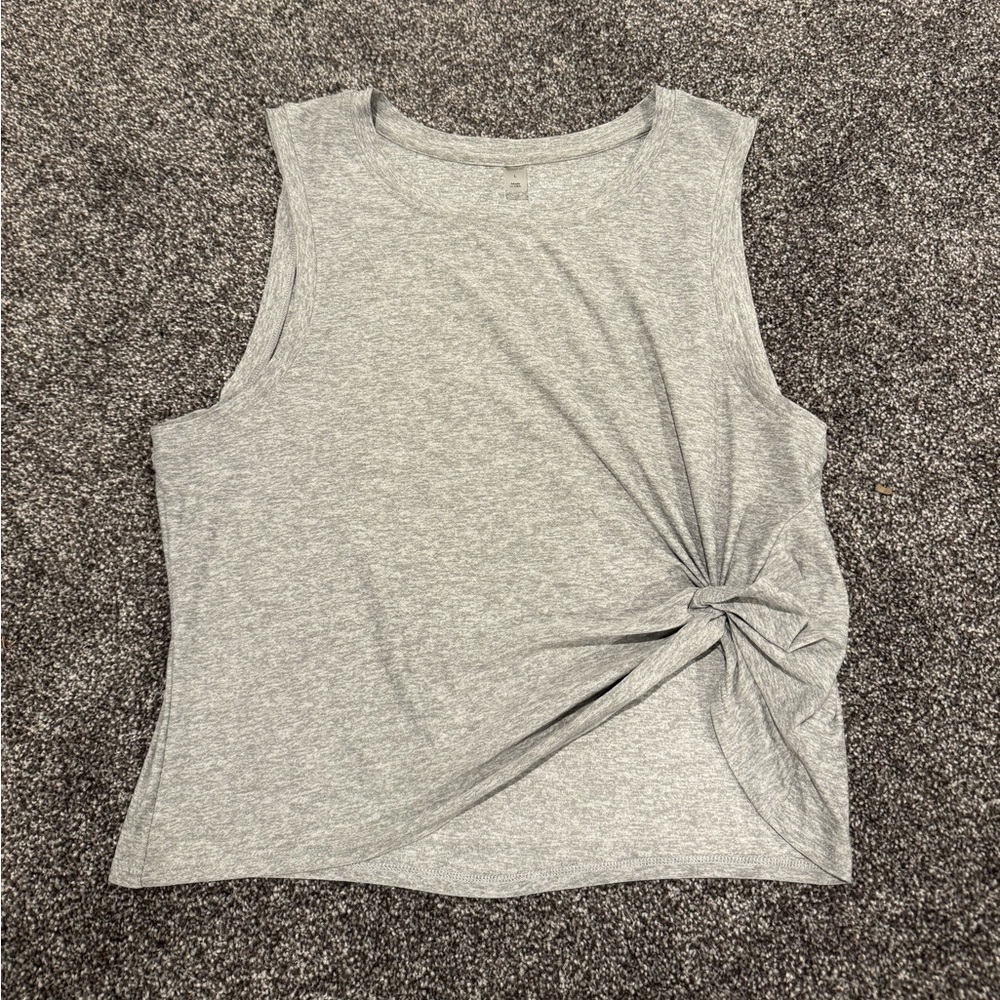Beyond Yoga Front Twist Muscle Tank - Gray